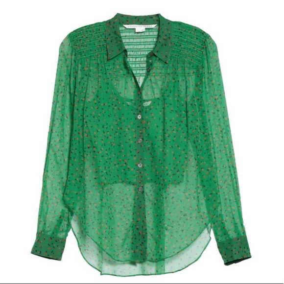 Veronica Beard | Tops | Veronica Beard Dazed Floral Silk Shirt | Poshmark